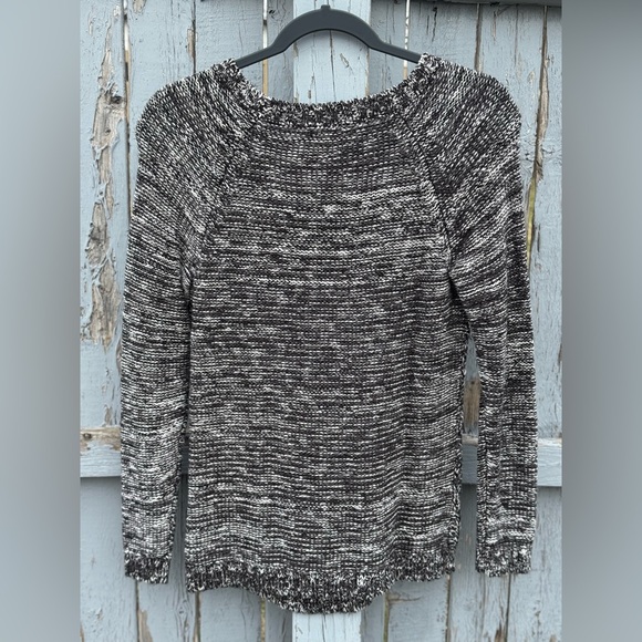 Sonoma Cable Knit Sweater Women’s XS X-Small Black and White Crew Style - Picture 8 of 9